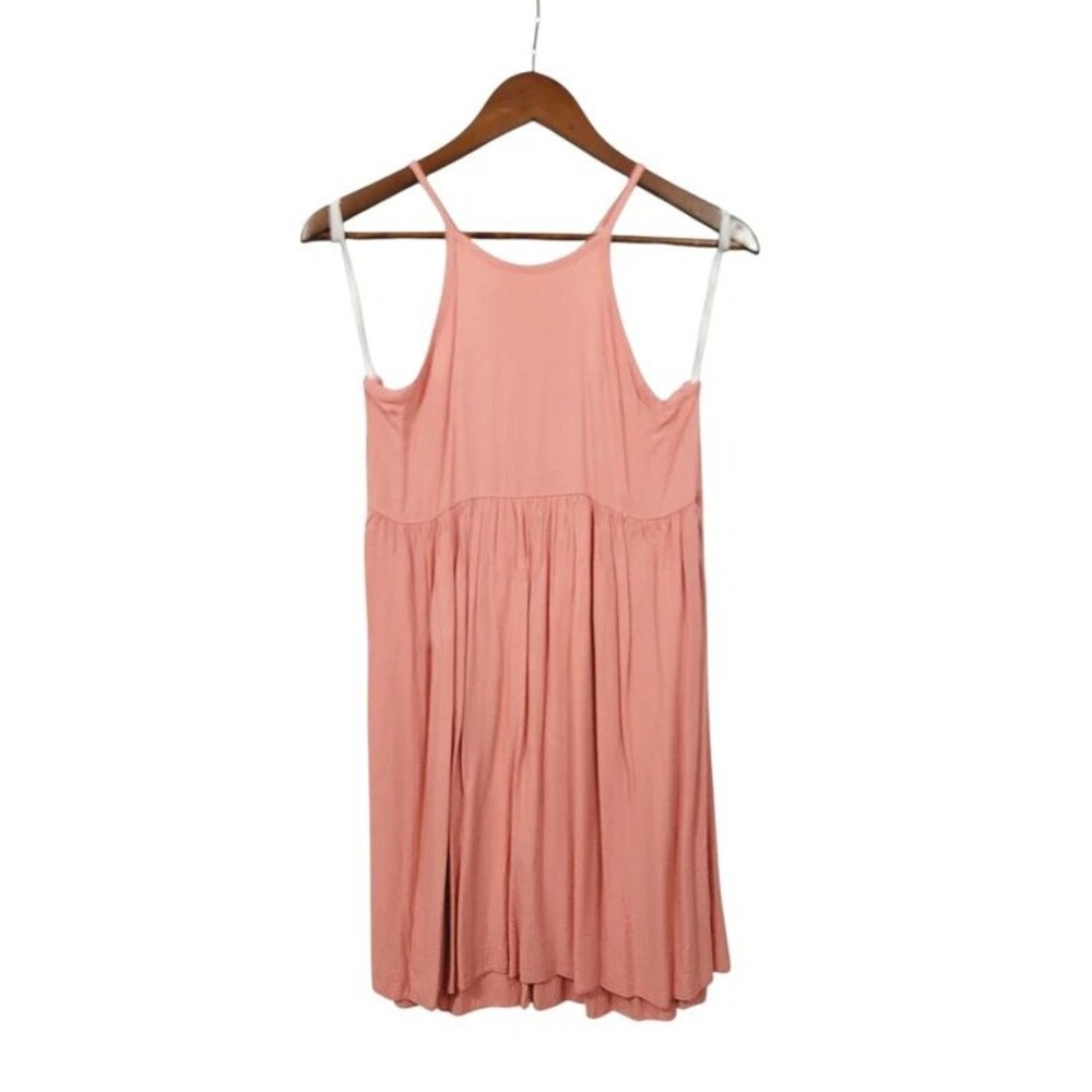 Ambiance Peach Pink Babydoll Mini Dress Small